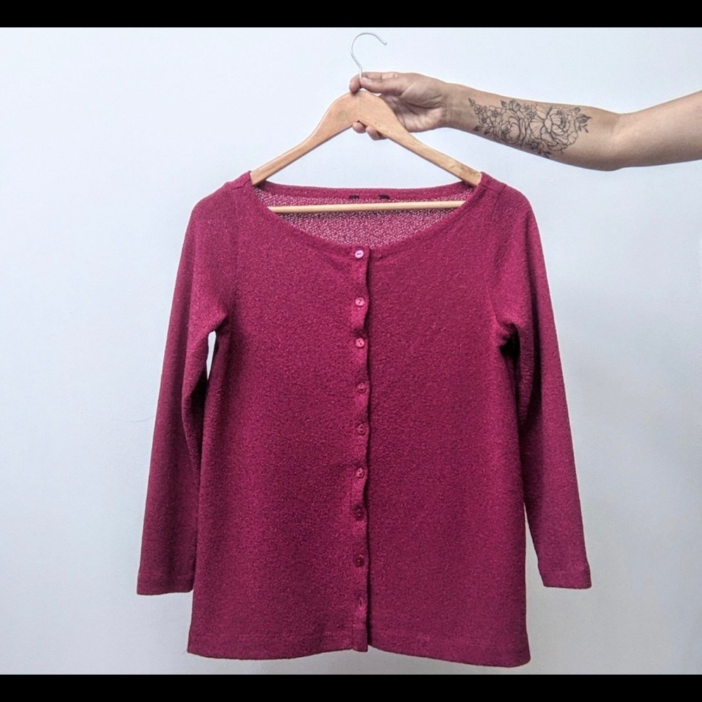 Vintage fuschia cardigan!